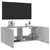 Zidni TV ormarić s LED svjetlima siva boja betona 100x35x41 cm