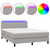 vidaXL Box spring postelja z vzmetnico LED sv. siva 140x200 cm blago