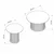 Hanah Home klub sto Valento 20220, 60,8 cm, Moonstone / travertin