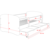 Drveni dječji krevet BALERINA s ladicom - bijeli - 160x80cm