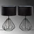 Opviq Set Stonih lampi Diamond-S-705, 25x25x43 cm, IP20, 2 komada, Crna