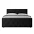 Livetastic BOXSPRING POSTELJA 180 cm  x 200 cm , leseni material črna