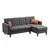 ATELIER DEL SOFA Ugaona garnitura Polya Dark Grey