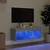 TV ormarić s LED svjetlima siva boja betona 80x30x30 cm