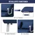 Homestar Sofa postelja za 2 osebi 111x80x78 cm modra