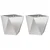 Sadilica 2 pcs Srebrno 50 x 50 x 50 cm Nehrđajući čelik