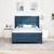 LED Box Spring Krevet s uzglavljem Plava 160 x 200 cm tkanina