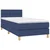 shumee Box spring postelja z vzmetnico LED modra 90x190 cm blago