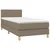 Box spring postelja z vzmetnico LED taupe 80x200 cm blago
