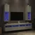 TV ormarići s LED svjetlima 2 kom bijeli 30,5 x 30 x 102 cm