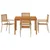 Vrtni set za objed 5 pcs Bež Čvrsto drvo akacije