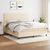 vidaXL vidaXL Box spring postelja z vzmetnico krem 160x200 cm blago, (20894818)