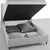 Boxspring Krevet Miami-Exklusiv-Lager 120/200 cm , siva