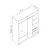 Hanah Home Garderober Kale-3158, 180x190x52 cm, Braon