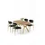 Hanah Home Trpezarijski set, 5 komada, Crni