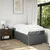 Vidaxl Box spring postelja z vzmetnico temno siva 80x200 cm blago