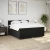 Vidaxl Box spring postelja z vzmetnico črn 200x200 cm blago