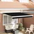 Skrovita tenda Crna 300 x 250 cm Tkanina i Metal
