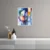 Canvas Slika na platnu Plava geometrija, 120x150cm, Sa ramom, Beli