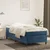 Vidaxl Box spring postelja z vzmetnico temno modra 100x200 cm žamet