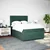 Vidaxl Box spring postelja z vzmetnico temno zelena 140x200 cm žamet