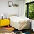 Vidaxl Box spring postelja z vzmetnico krem 90x200 cm blago