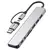 Tech-protect HB06 HUB adapter USB-C + USB - 4x USB / USB-C / SD / TF / AV 3.5, siva