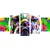 5-delna slika pop-art buldog - 100x50