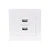 Aigostar - zidna USB utičnica sa okvirom, 2x USB-A, bela