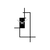 Wallity Zidni sat 49x30cm Crni