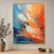 WallXpert uramljena slika na platnu Cc-D-Ah-1004, apstraktni potezi četkom u plavoj i narandžastoj boji, 45 x 60 cm