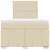 Vidaxl Box spring postelja z vzmetnico krem 120x200 cm blago