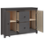 Komoda siva 100 x 35 x 74 cm od masivne borovine