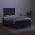 Vidaxl Box spring postelja z vzmetnico LED črna 120x200 cm žamet