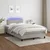 Vidaxl Box spring postelja z vzmetnico LED sv. siva 120x190 cm blago