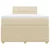 Vidaxl Box spring postelja z vzmetnico krem 120x200 cm blago