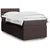 vidaXL Box spring postelja z vzmetnico temno rjava 90x200 cm blago