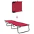 Sklopiva ležaljka za sunčanje 2 pcs Crvena 188 x 57 x 86,5 cm