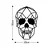 Atelier Del Sofa Zidna dekoracija Skull, 35x50 cm, 1.5 mm, Crna