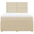 vidaXL Box spring postelja z vzmetnico krem 140x200 cm blago