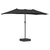 Vrtni suncobran Crna 385 x 209 x 244 cm Poliester