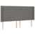 Vidaxl Box spring postelja z vzmetnico LED temno siva 160x200 cm blago