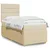 Vidaxl Box spring postelja z vzmetnico krem 80x200 cm blago