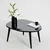 Hanah Home Klub sto Gusto 75x38x55cm Crno-Sivi