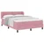 vidaXL vidaXL Box Spring Postelja s Blazino Roza 140x190 cm Žamet, (22051969)