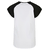 Girls contrasting raglan T-shirt white/black