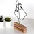 Aberto Design Dekorativna figura M-037, 17x31x3.5 cm, Crna