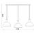 Luster na sajli HANDA 3xE27/15W/230V braon
