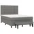 Vidaxl Box spring postelja z vzmetnico temno siva 140x200 cm blago