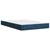 Vidaxl Box spring postelja z vzmetnico moder 120x200 cm blago